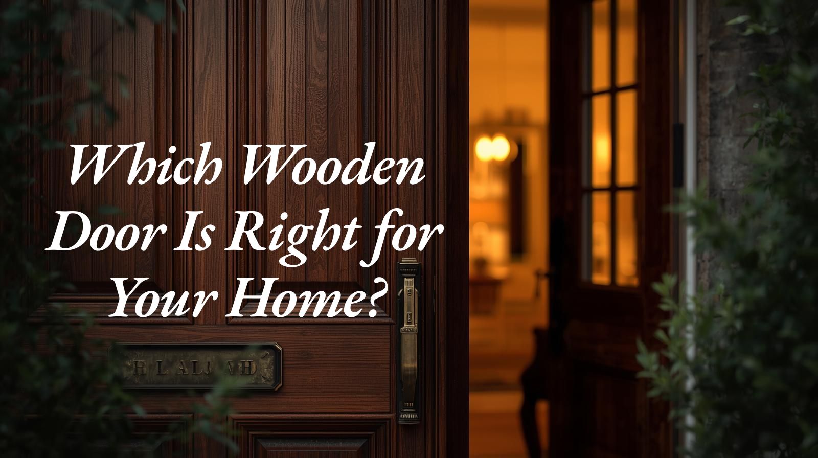 Which Wooden Door Is Right for Your Home?
